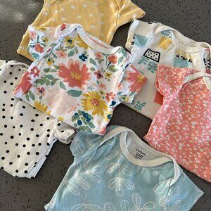 Grow by Gerber 5-pack Short Sleeve Onesies Bodysuits 0-3 Months